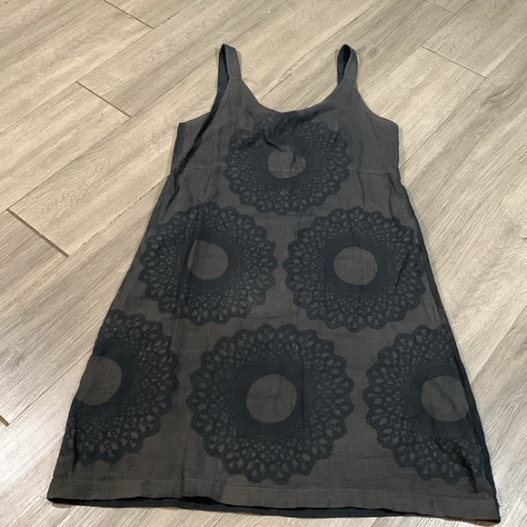 Fresh Produce Mandela Print Gray/Olive Sleeveless Dress size L - Picture 7 of 11